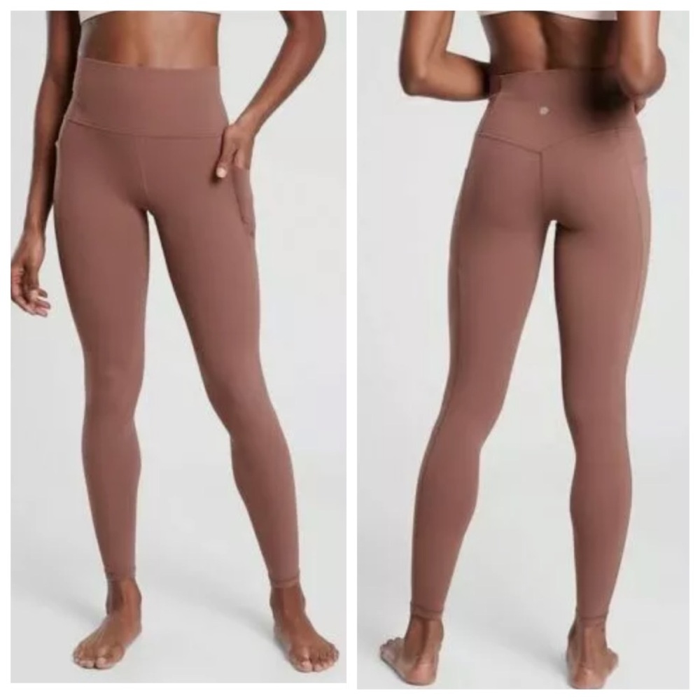 Athleta Salutation Stash Tights S Hearth Rose